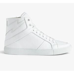 Zadig & Voltaire Women's‎ White Flash High Top Sneaker Shoe Size EU 36/US 5